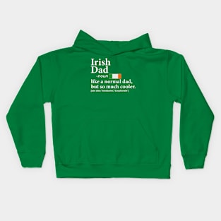 Mens Irish Dad Definition Shirt Fathers Day Gift Flag Kids Hoodie